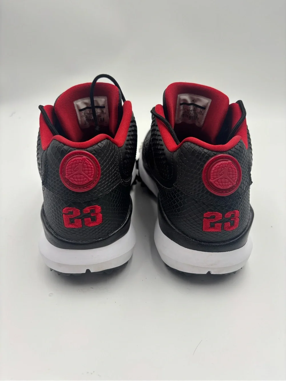 Size 8 - Air Jordan 9 - Retro Spiked Golf Bred Black Red White Mens!!